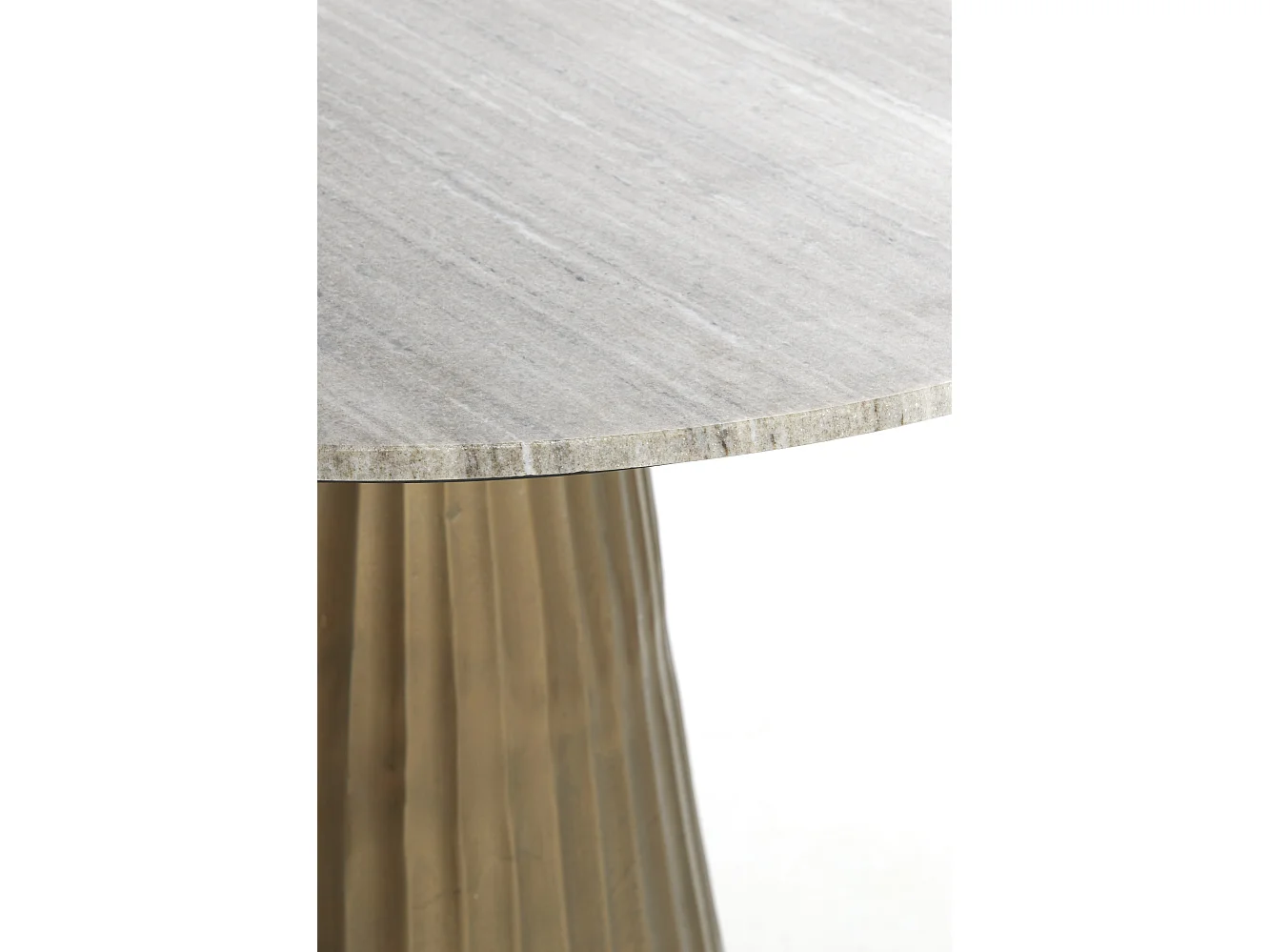 Table à manger RIANNE - Ø100x75cm - Marron