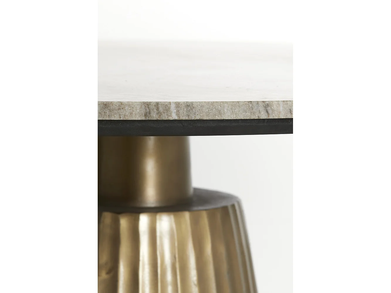 Table à manger RIANNE - Ø100x75cm - Marron