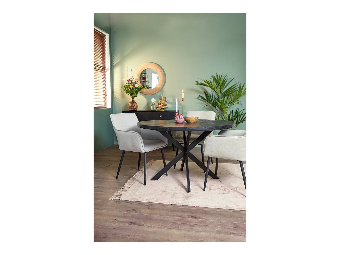 Table à manger YELLOV - Ø120x76cm - Noir