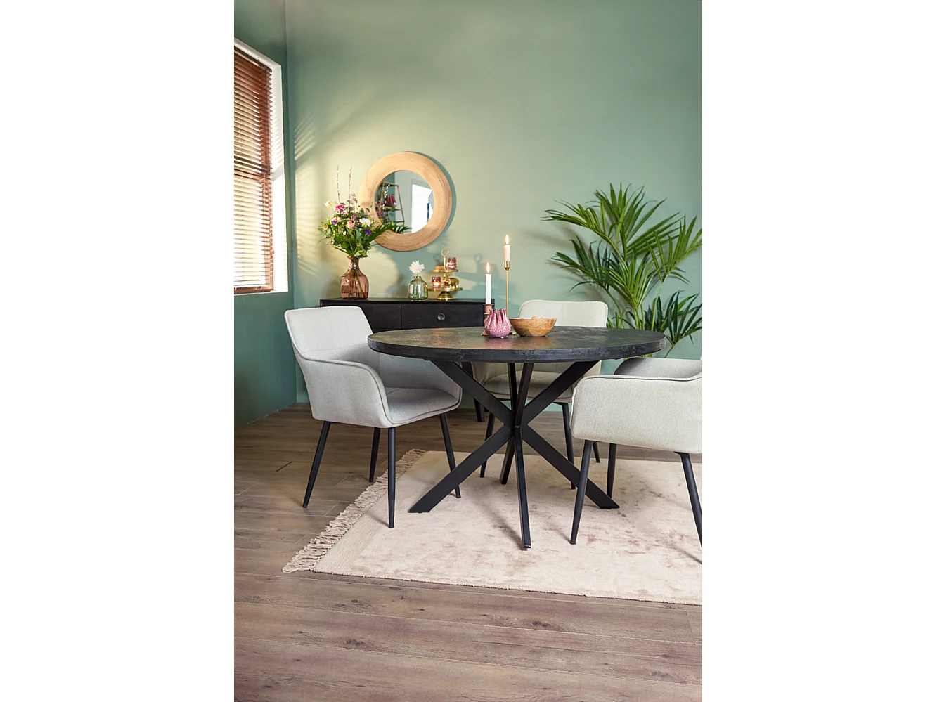 Table à manger YELLOV - Ø120x76cm - Noir