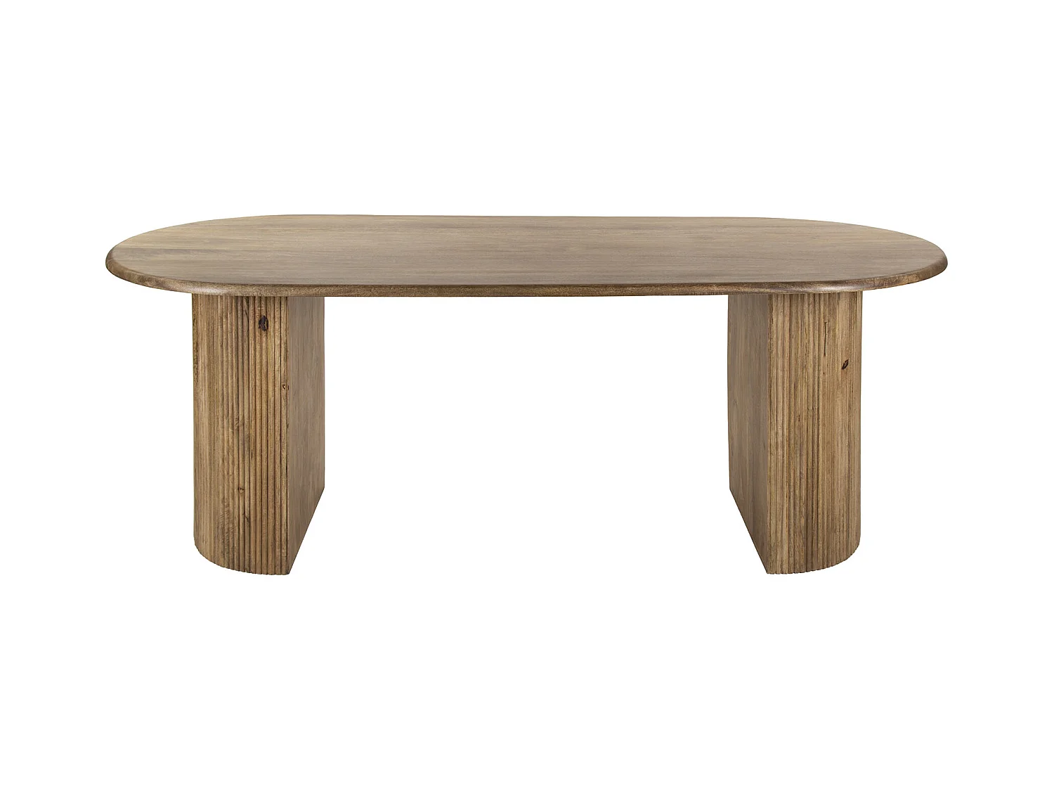Esstisch 215cm Wave - Massivholz Mango Sandfarbe