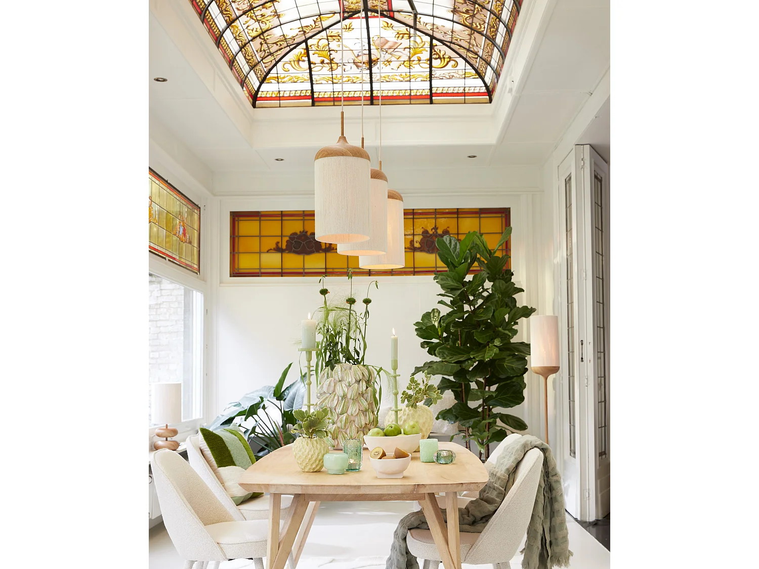 Table à manger QUENZA - 200x100x76cm - Marron