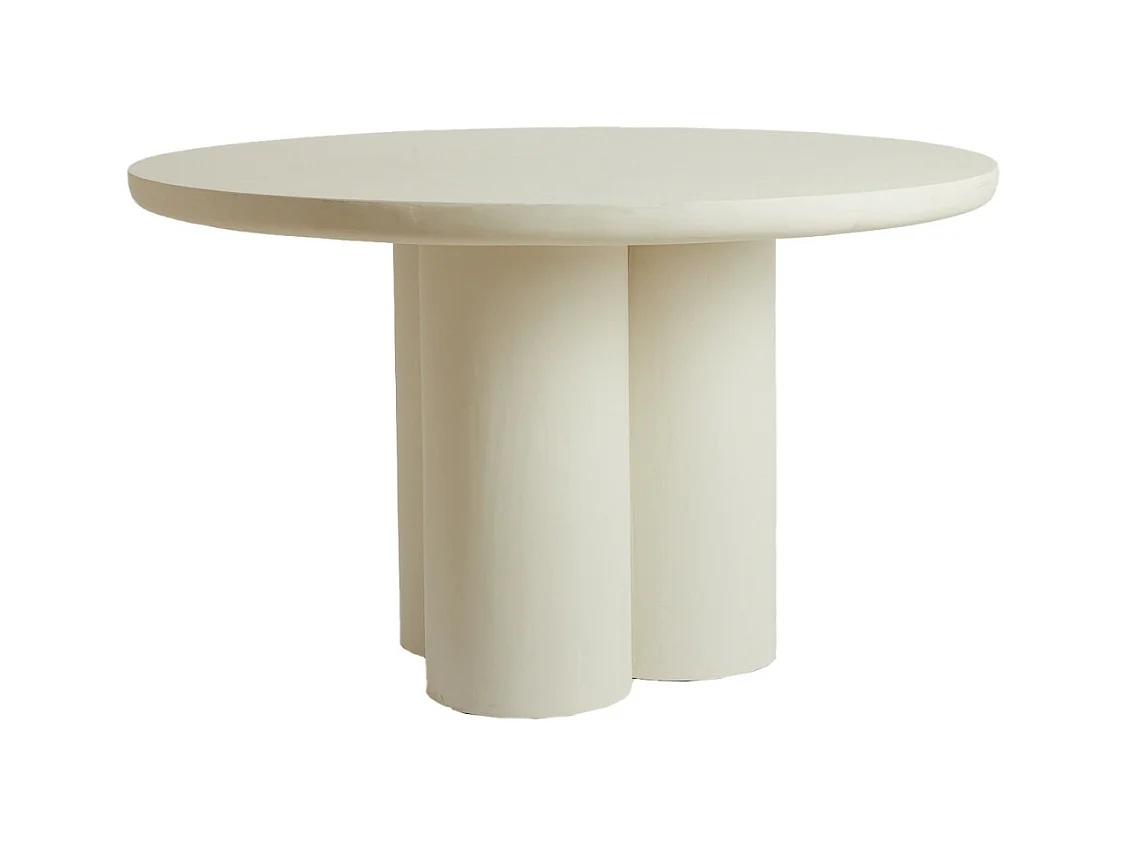Table à manger MIZUHO - Ø130x78cm - Blanc