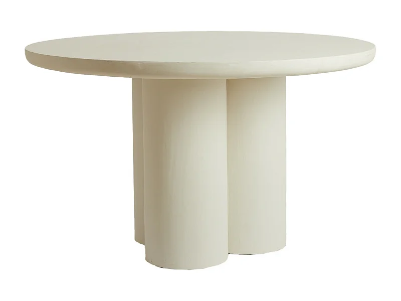 Table à manger MIZUHO - Ø130x78cm - Blanc