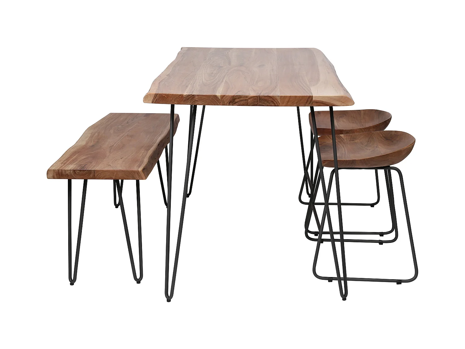 Esstisch Edge - Holz - Braun - 130x70x77