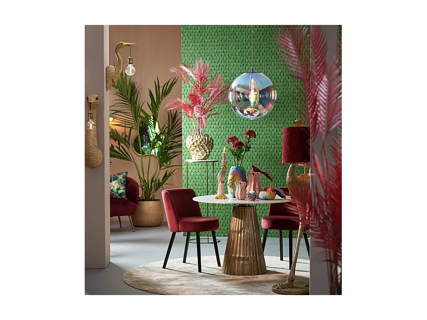 Tafel LEYDA - Ø100x78cm - Wit