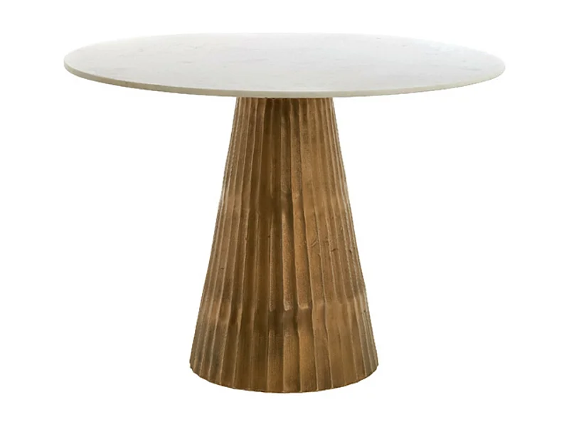 Tafel LEYDA - Ø100x78cm - Wit