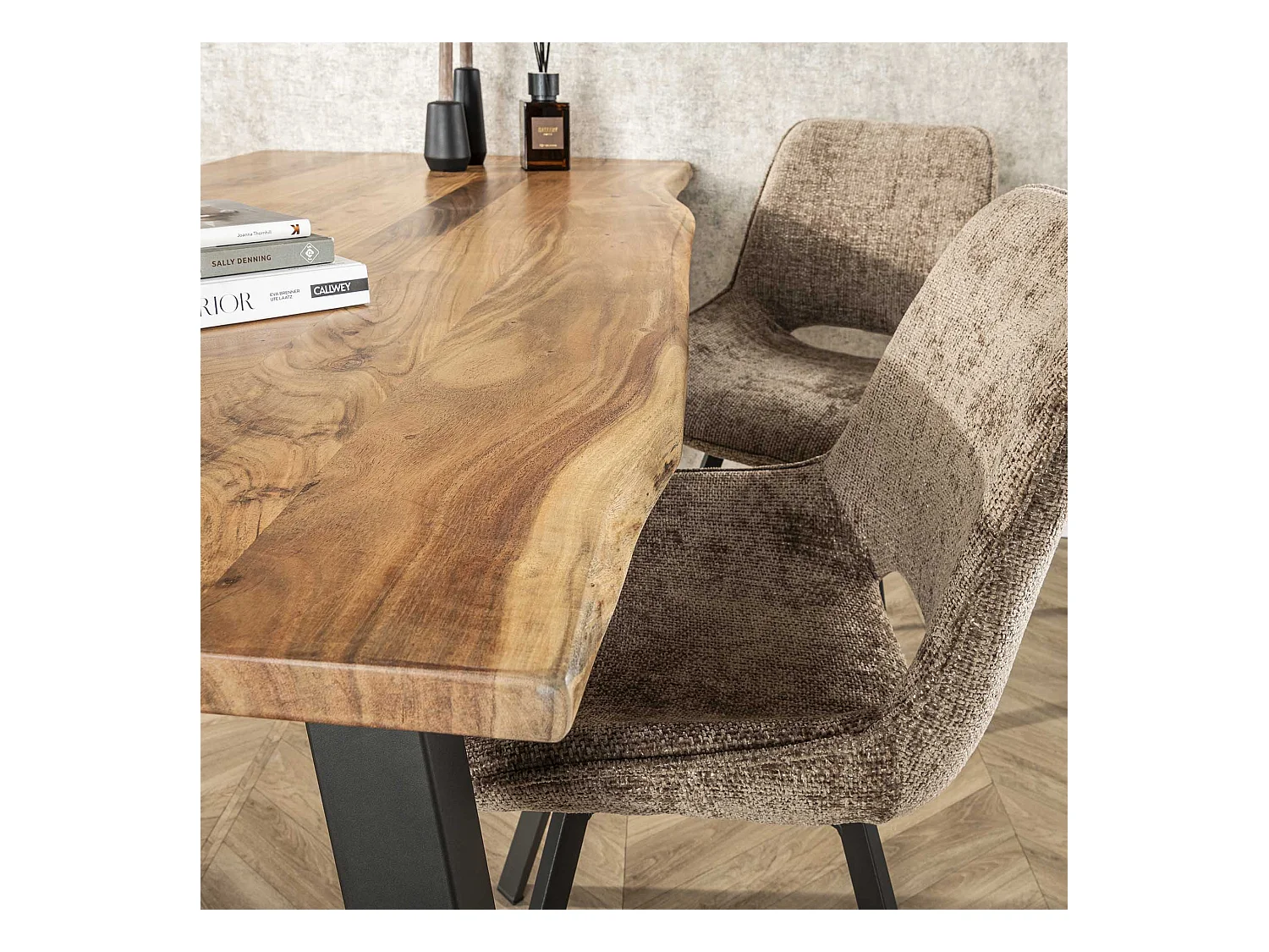 Esstisch Edge - Braun - Holz - 180x90x76