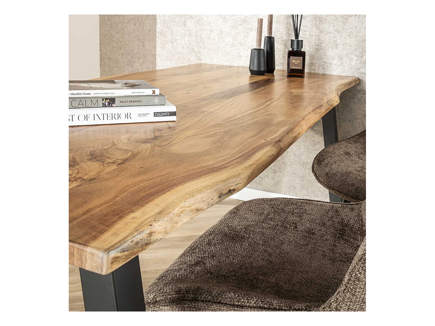 Esstisch Edge - Braun - Holz - 180x90x76