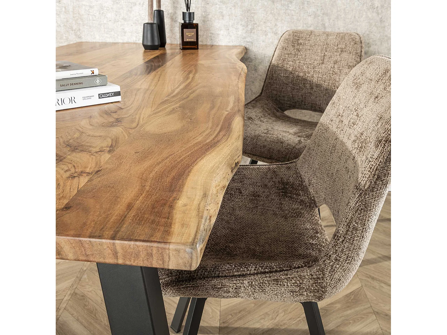 Table à manger Edge - Marron - Bois - 180x90x76