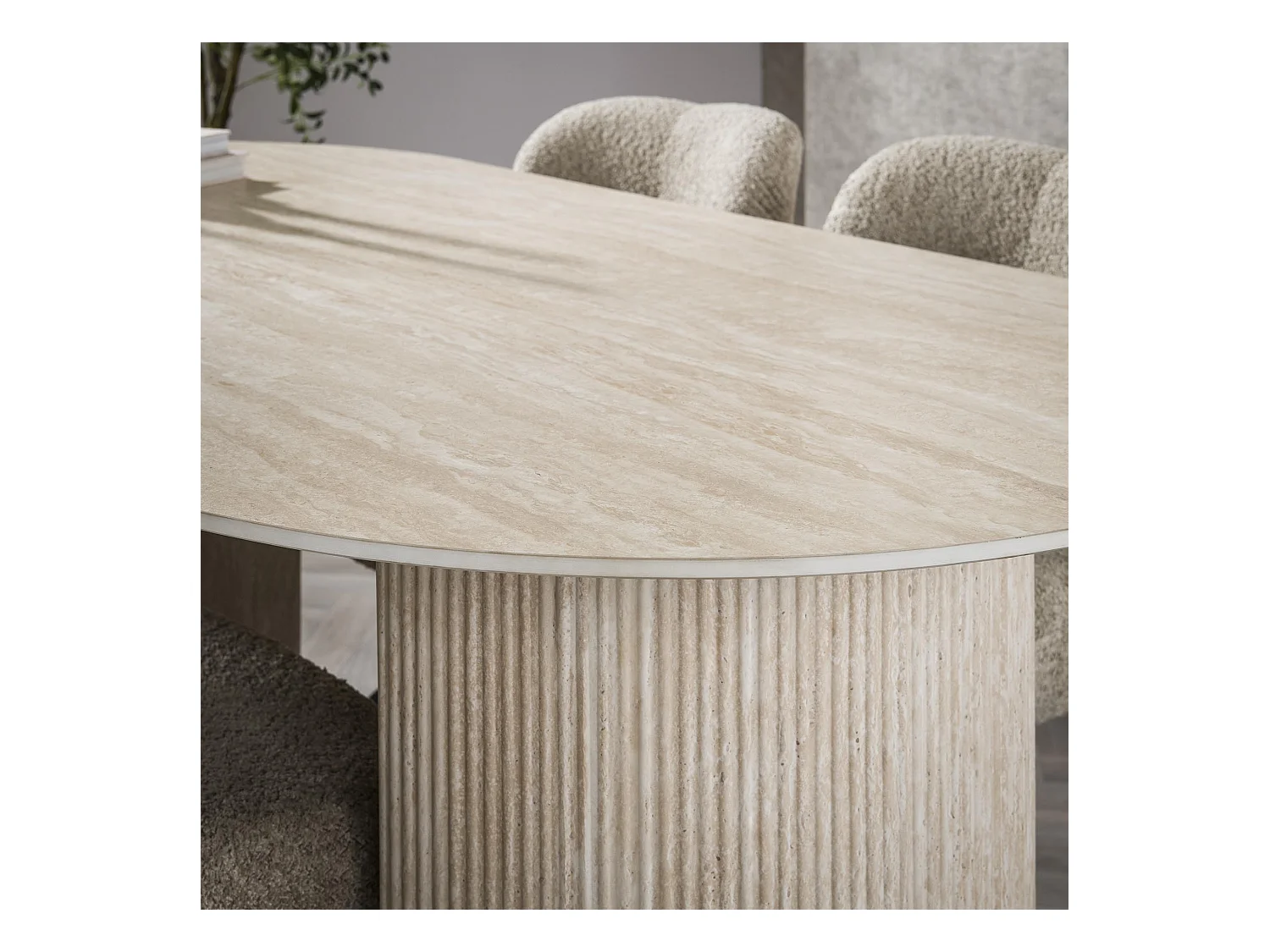 Eetkamertafel 180 Arch - Travertin look