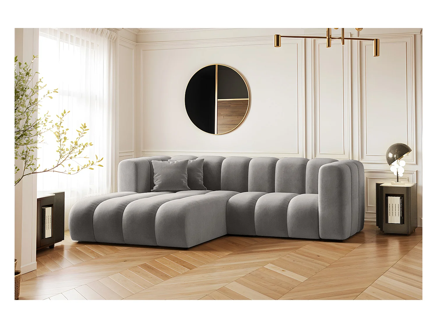 Ecksofa, L-from, Sofa Grand modular stoff Salvador Grau Links