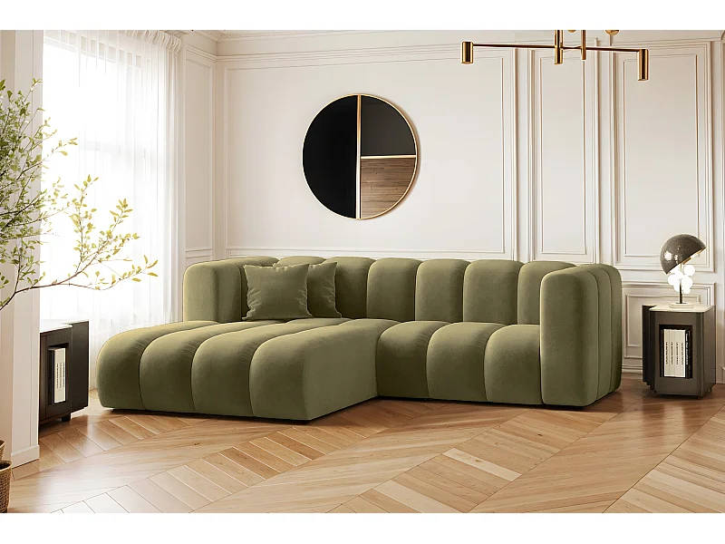 Hoekbank, L-vormig, Sofa Grand modulaire stof Salvador Olive Links
