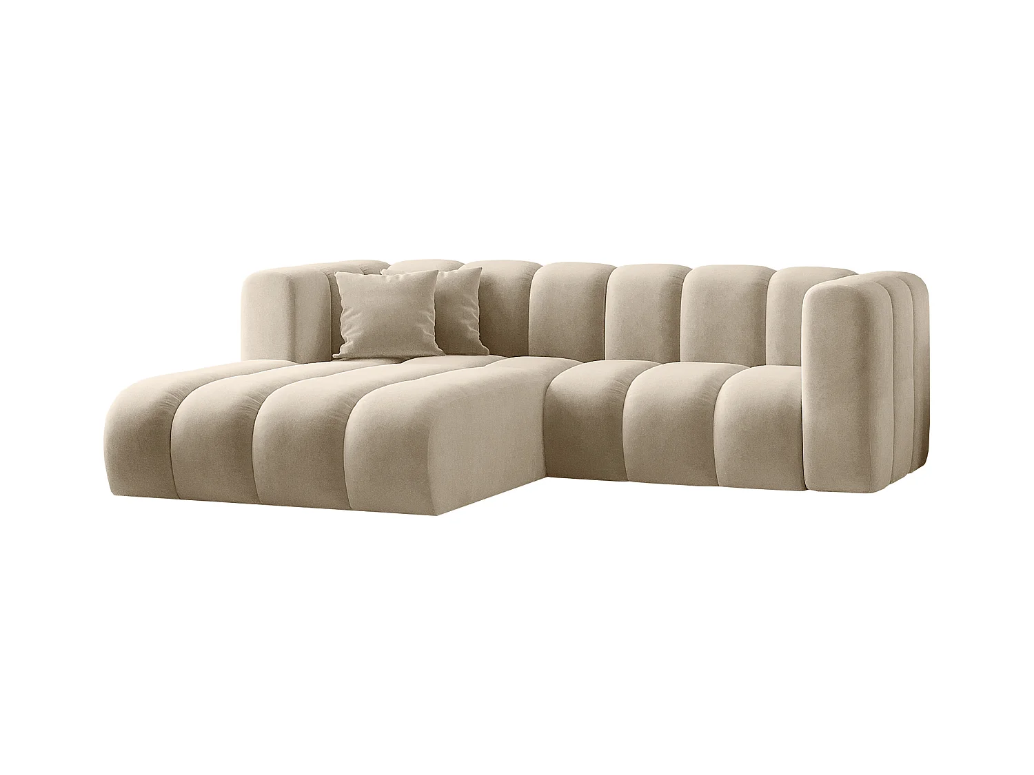 Ecksofa, L-from, Sofa Grand modular stoff Salvador Beige Links
