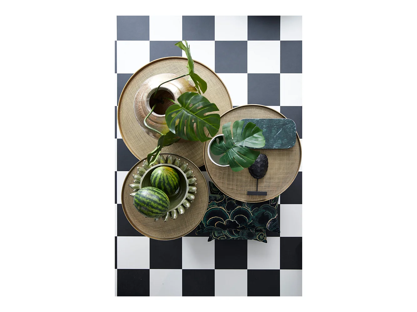 Table basse POPETA - Ø75x35cm - Bronze