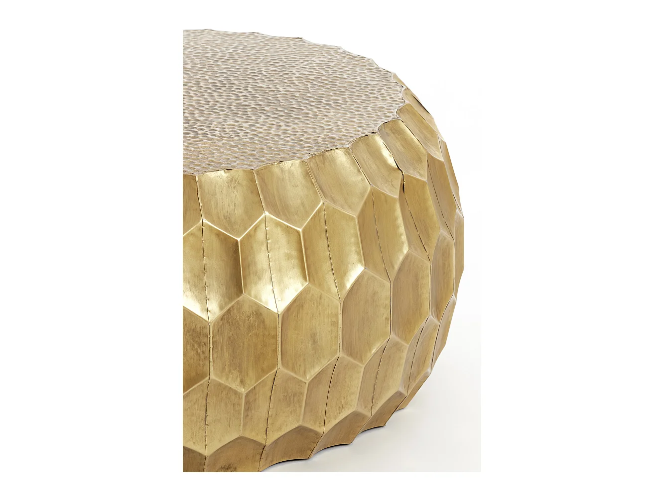 Table basse KALAN - Ø85x42cm - Doré