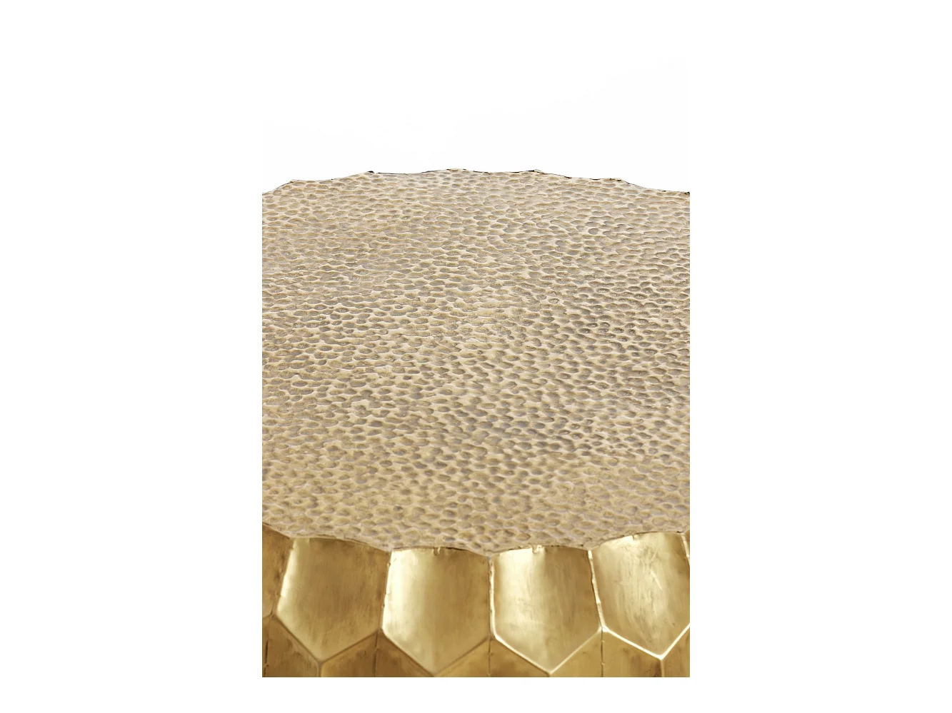 Table basse KALAN - Ø85x42cm - Doré