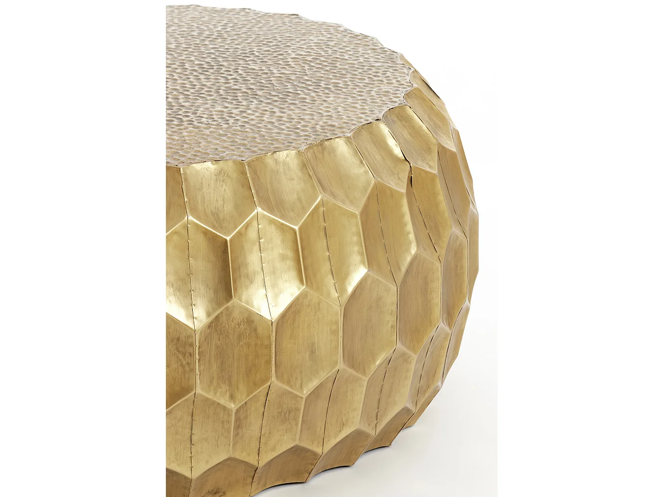 Table basse KALAN - Ø85x42cm - Doré