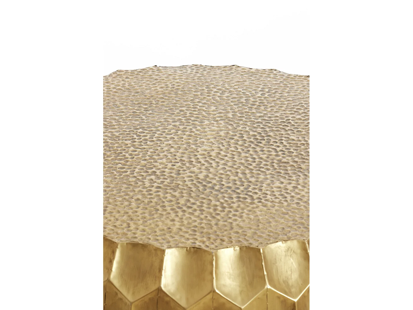 Table basse KALAN - Ø85x42cm - Doré