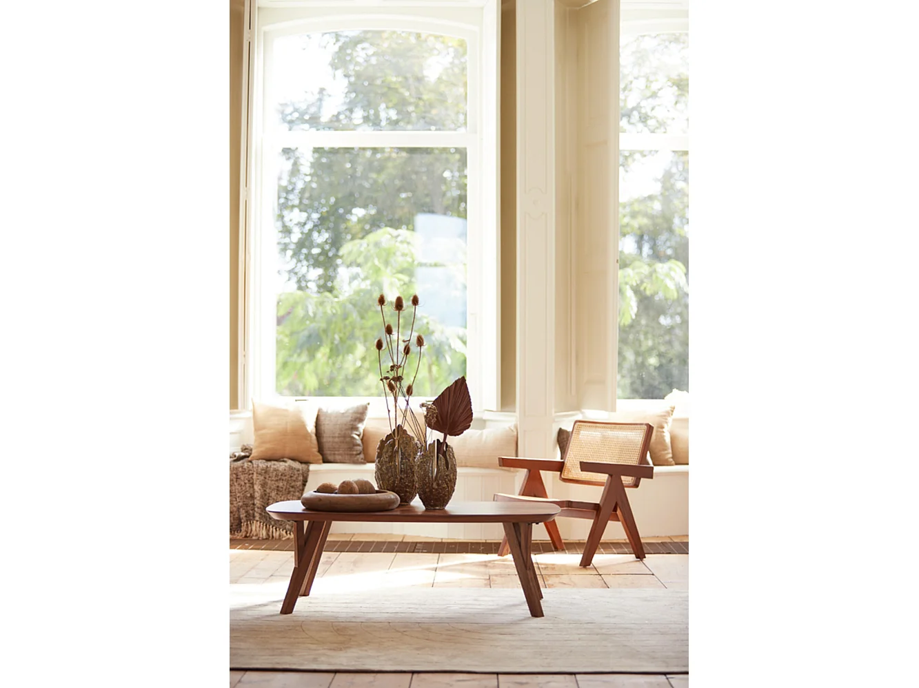 Salontafel QUENZA - 120x65x40cm - Bruin