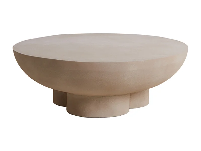 Table basse POLINNA - Ø90x30cm - Marron