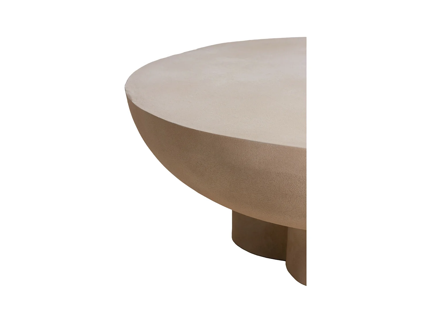 Table basse POLINNA - Ø90x30cm - Marron