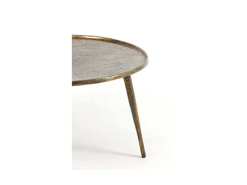Mesa auxiliar BABINA - Ø67,5x37cm - Bronce