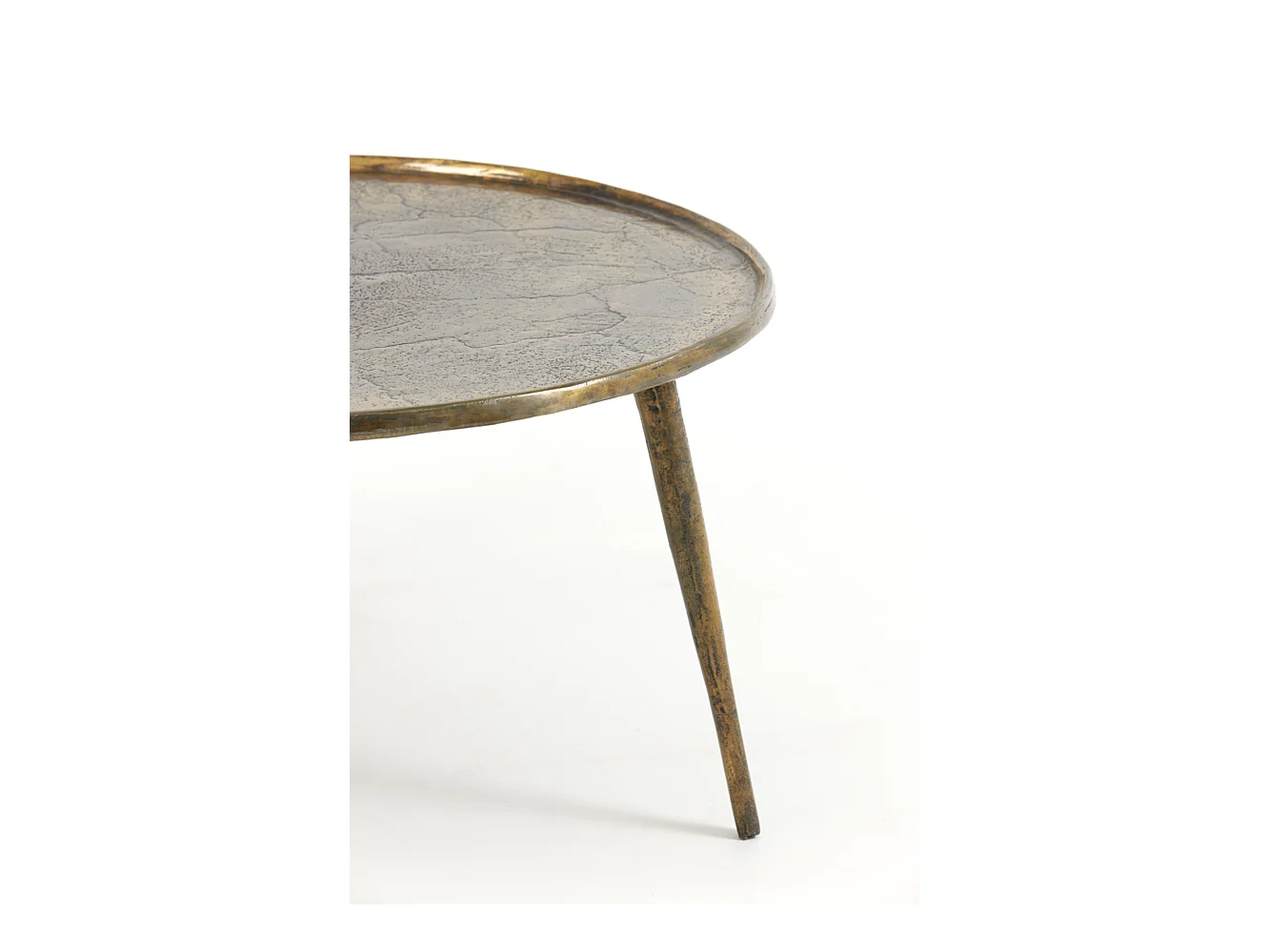 Mesa auxiliar BABINA - Ø67,5x37cm - Bronce