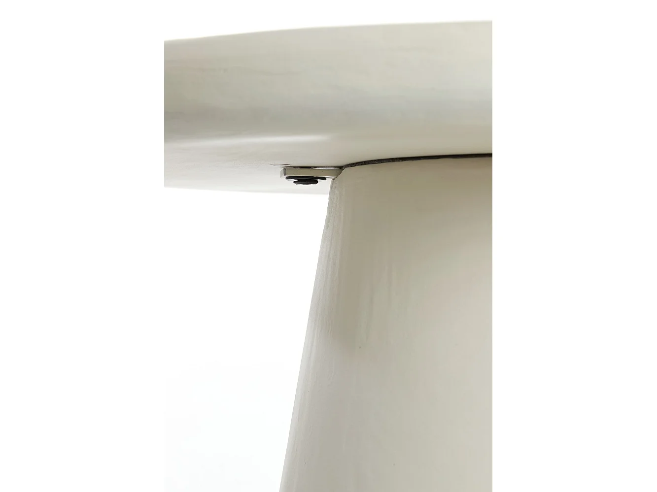 Table basse KULONA - Ø60x45cm - Blanc