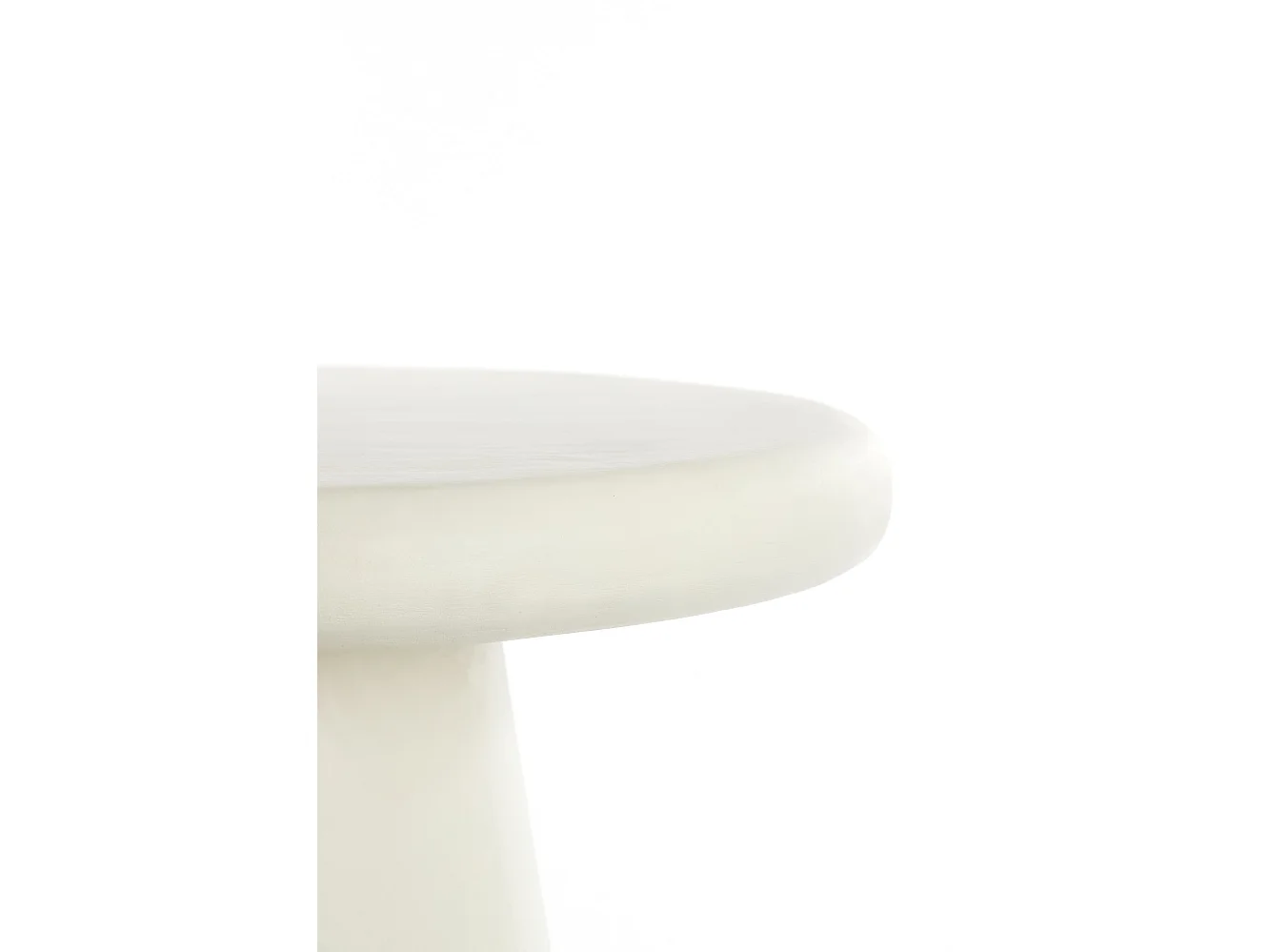 Table basse KULONA - Ø60x45cm - Blanc