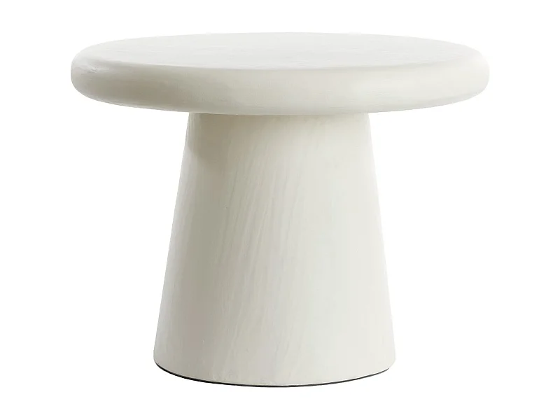 Table basse KULONA - Ø60x45cm - Blanc