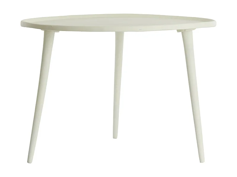Table d'appoint BABINA - Ø59x41cm - Blanc