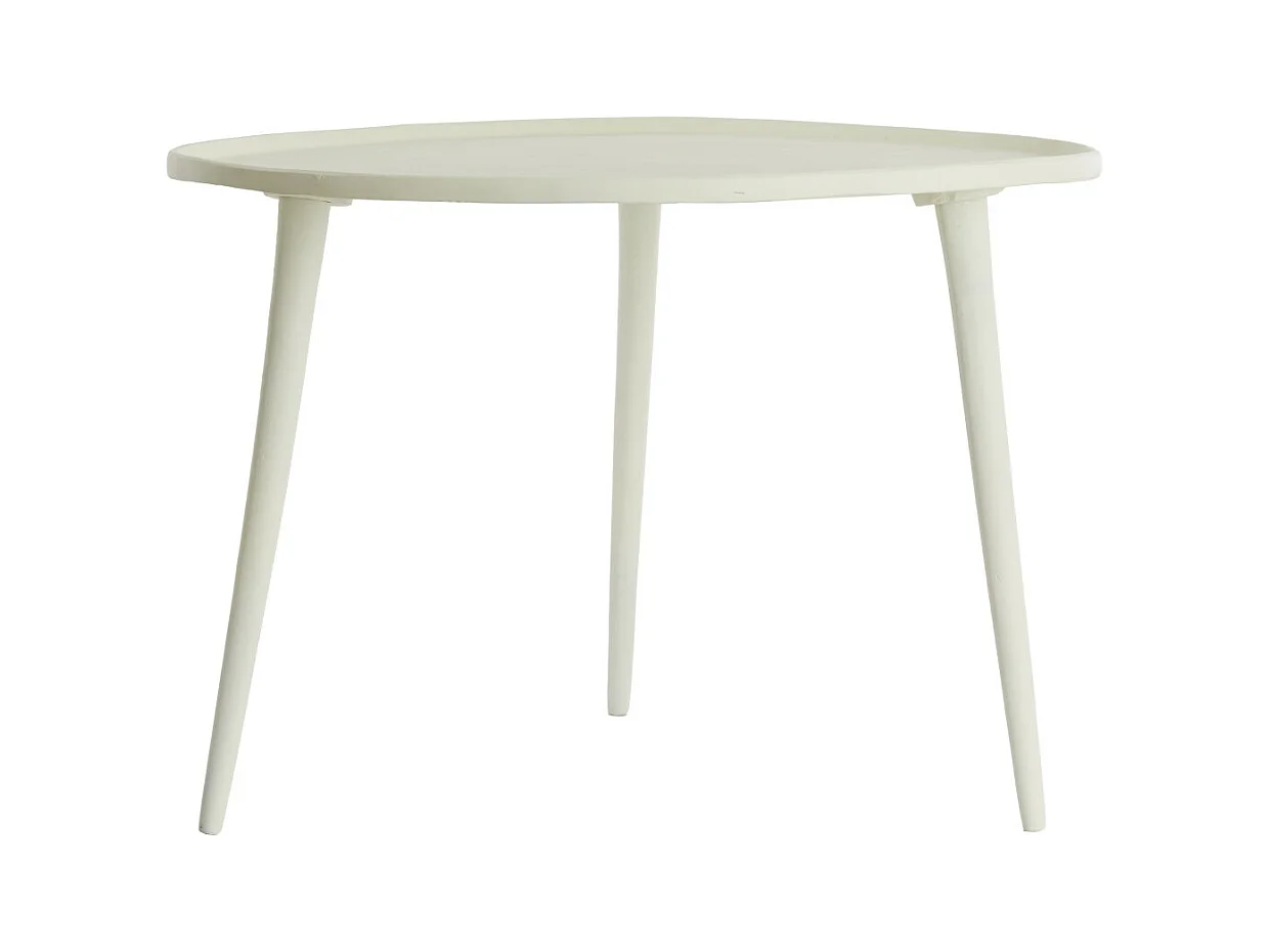 Table d'appoint BABINA - Ø59x41cm - Blanc