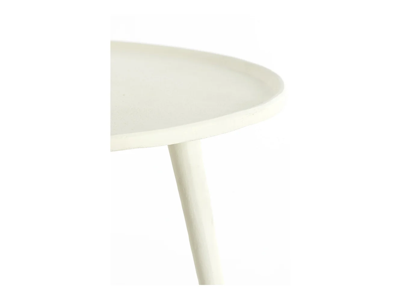 Table d'appoint BABINA - Ø59x41cm - Blanc