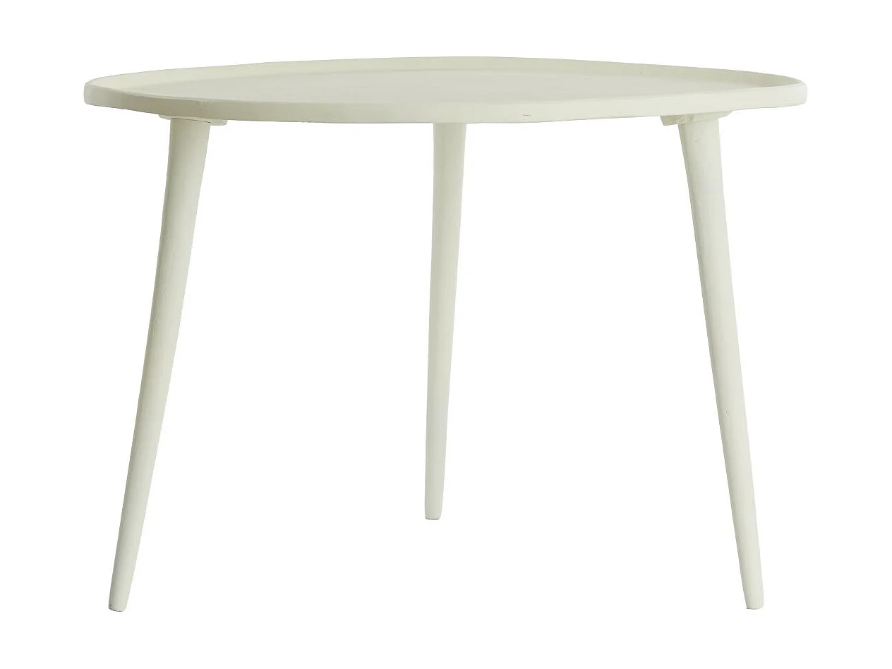 Table d'appoint BABINA - Ø59x41cm - Blanc