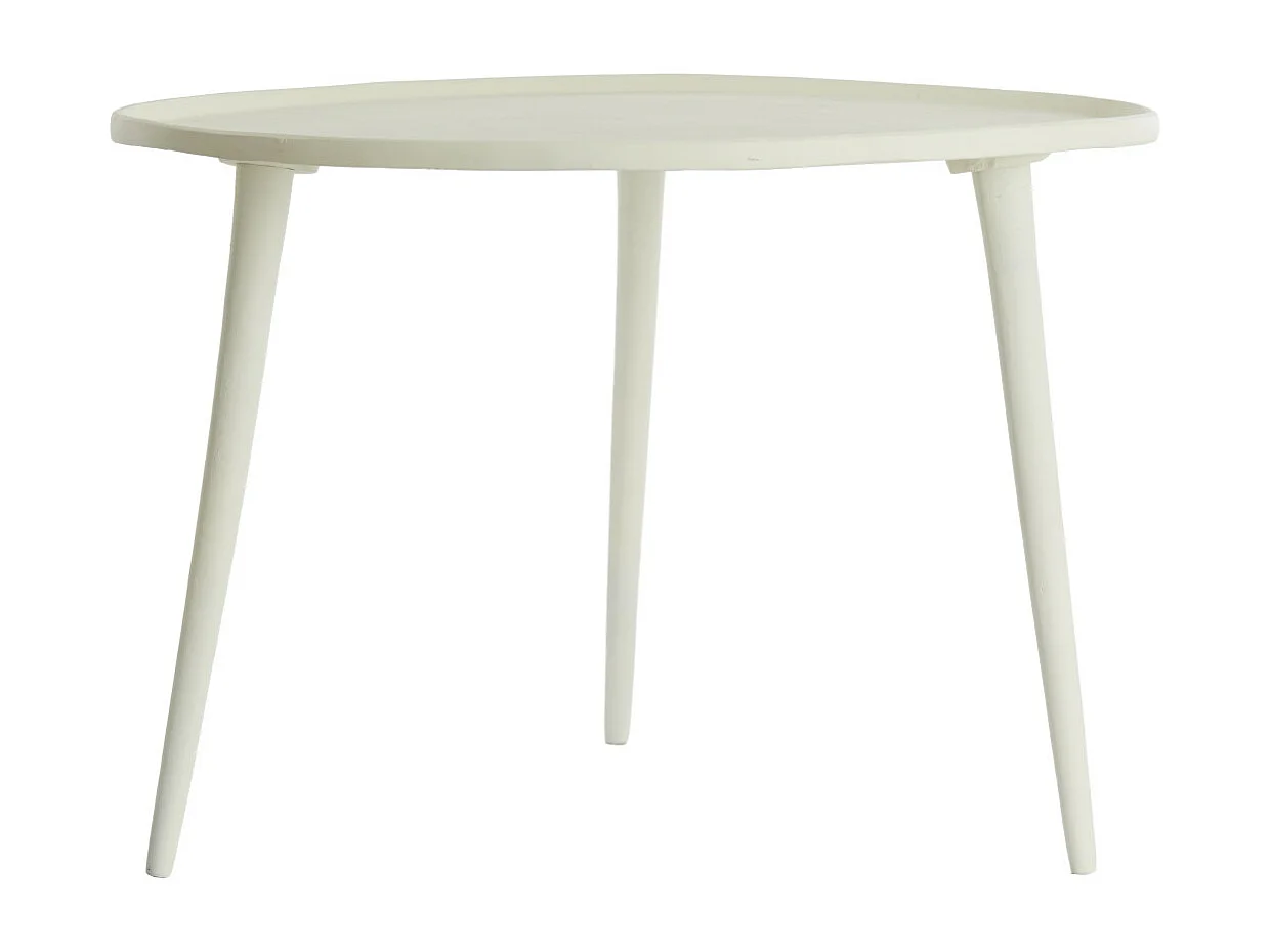 Table d'appoint BABINA - Ø59x41cm - Blanc