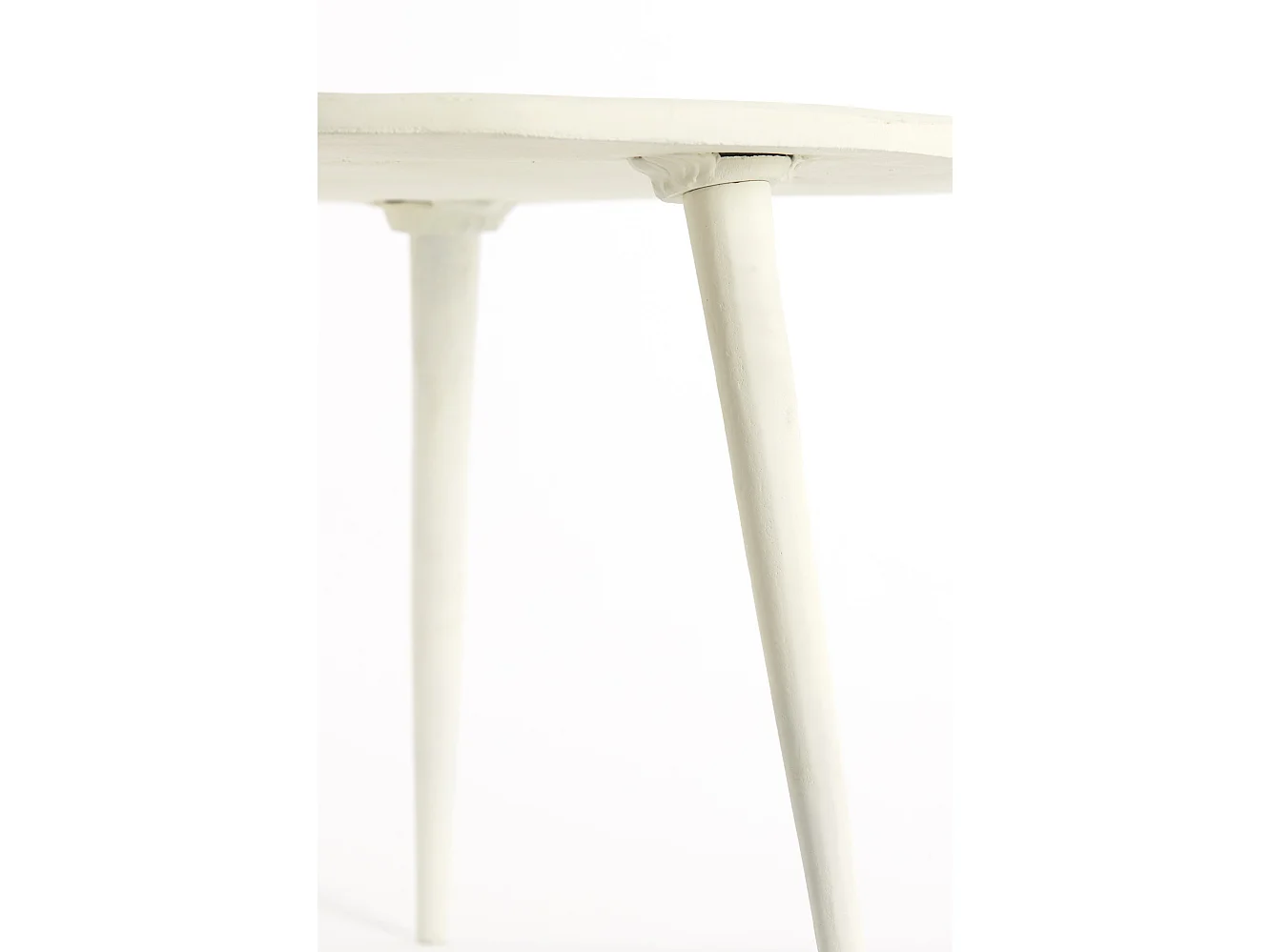 Table d'appoint BABINA - Ø59x41cm - Blanc