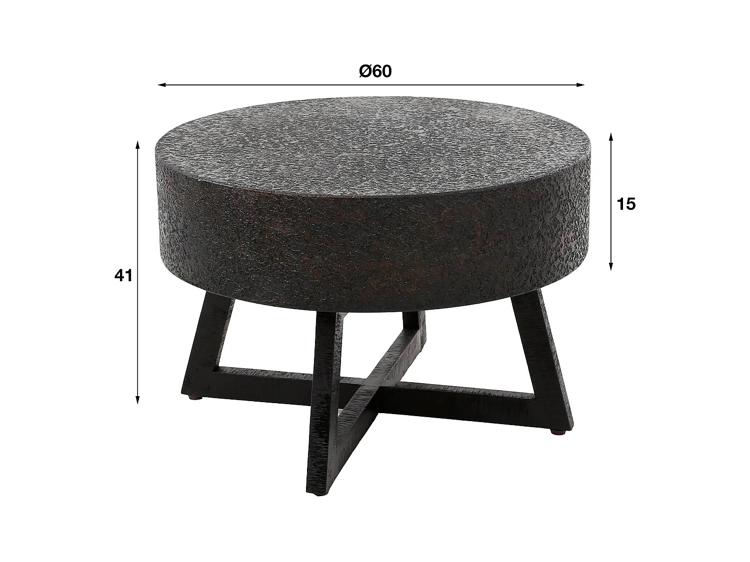 Table basse Ø60 Low Bulky Ferro