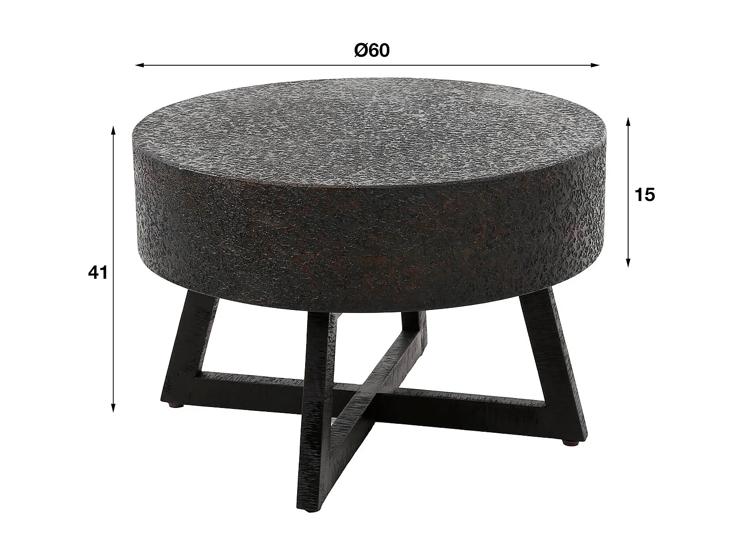 Couchtisch Ø60 Low Bulky Ferro