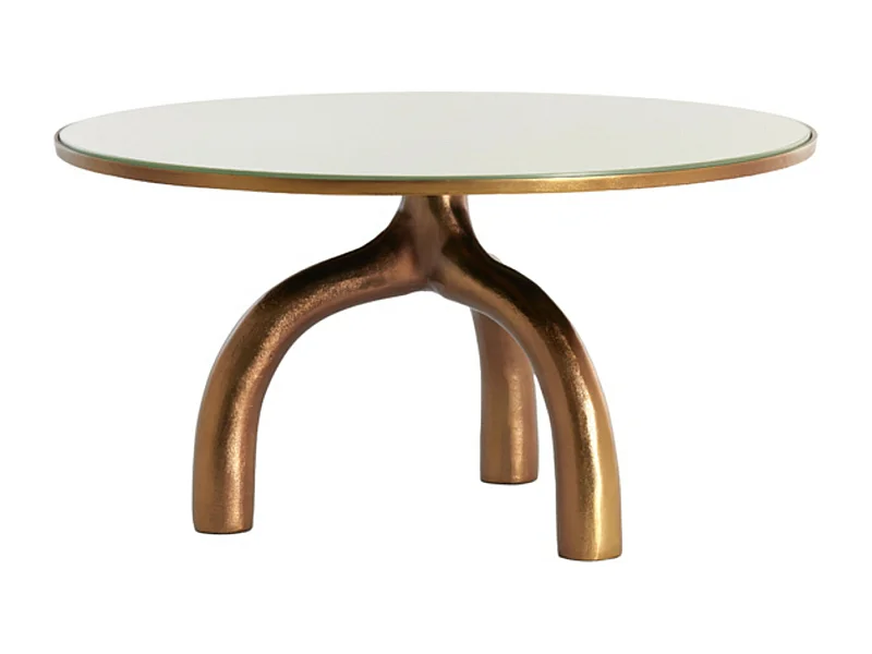 Table basse MELLO - Ø76x40cm - Marron