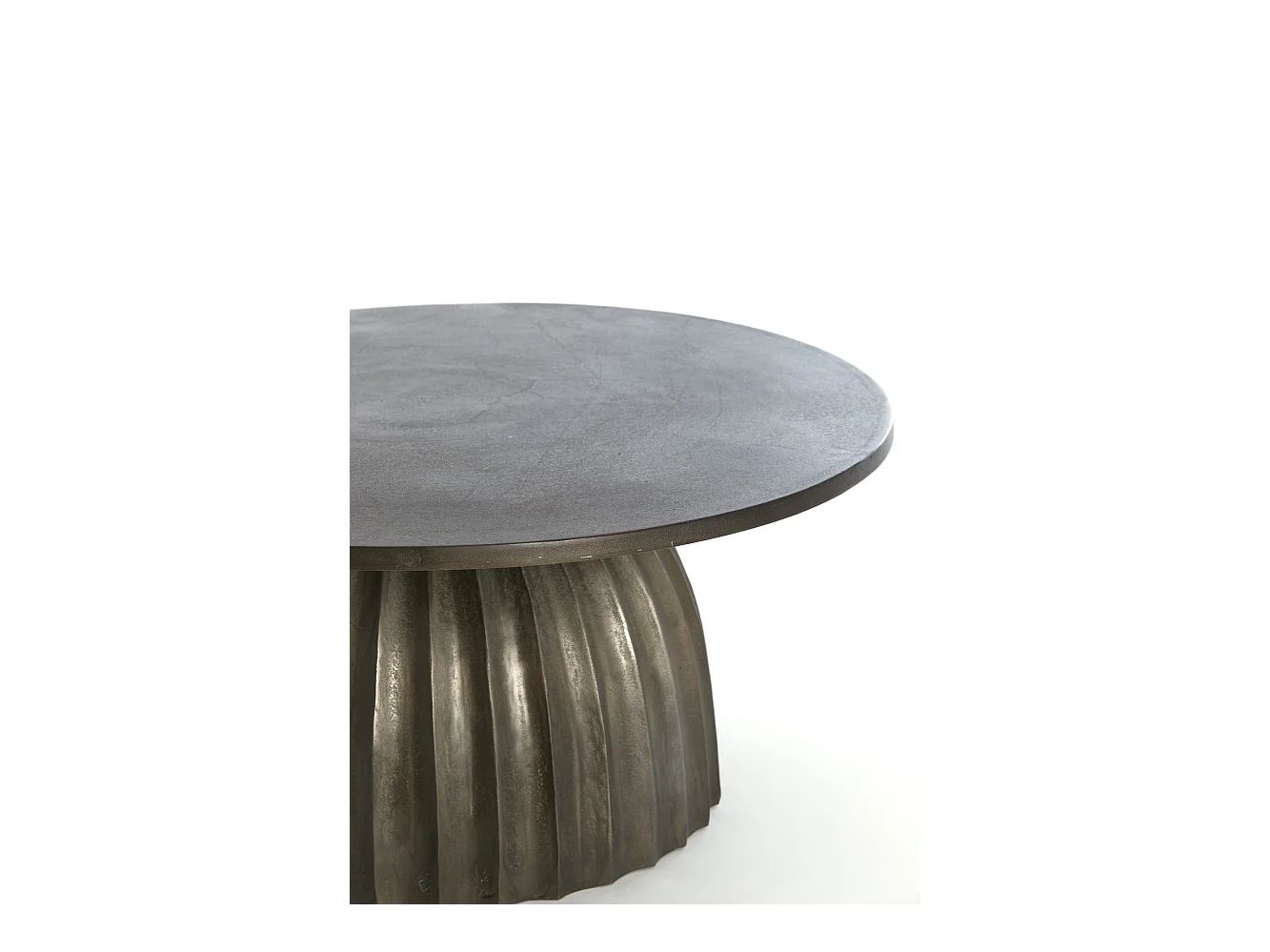 Mesa auxiliar VEGLIA - Ø70x33,5cm - Marrón