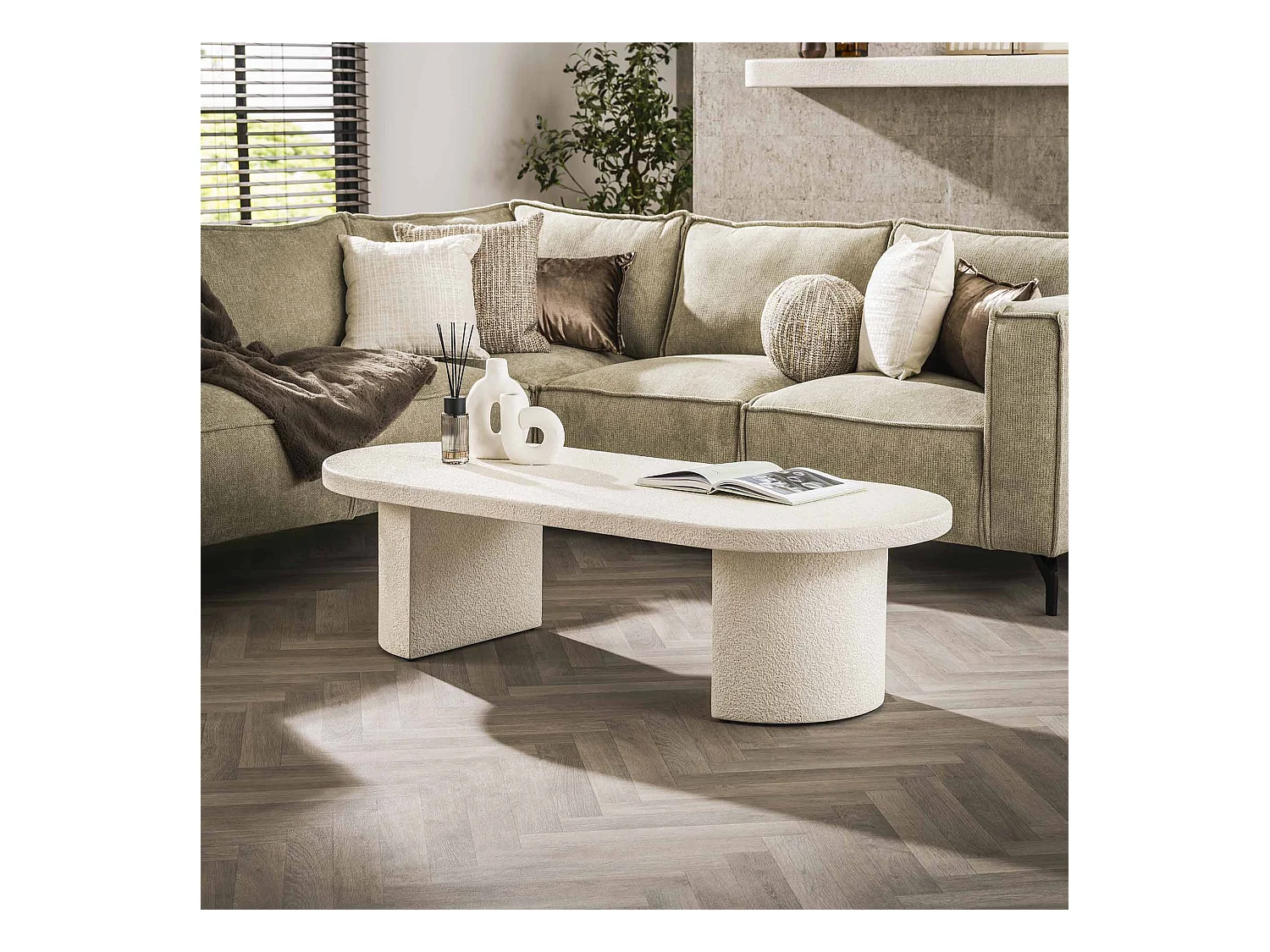 Table basse 150 Arch Stone - Composite de marbre