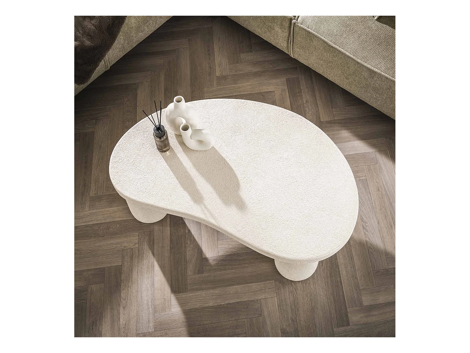 Table basse XL Organic Pebble - Marbre composite