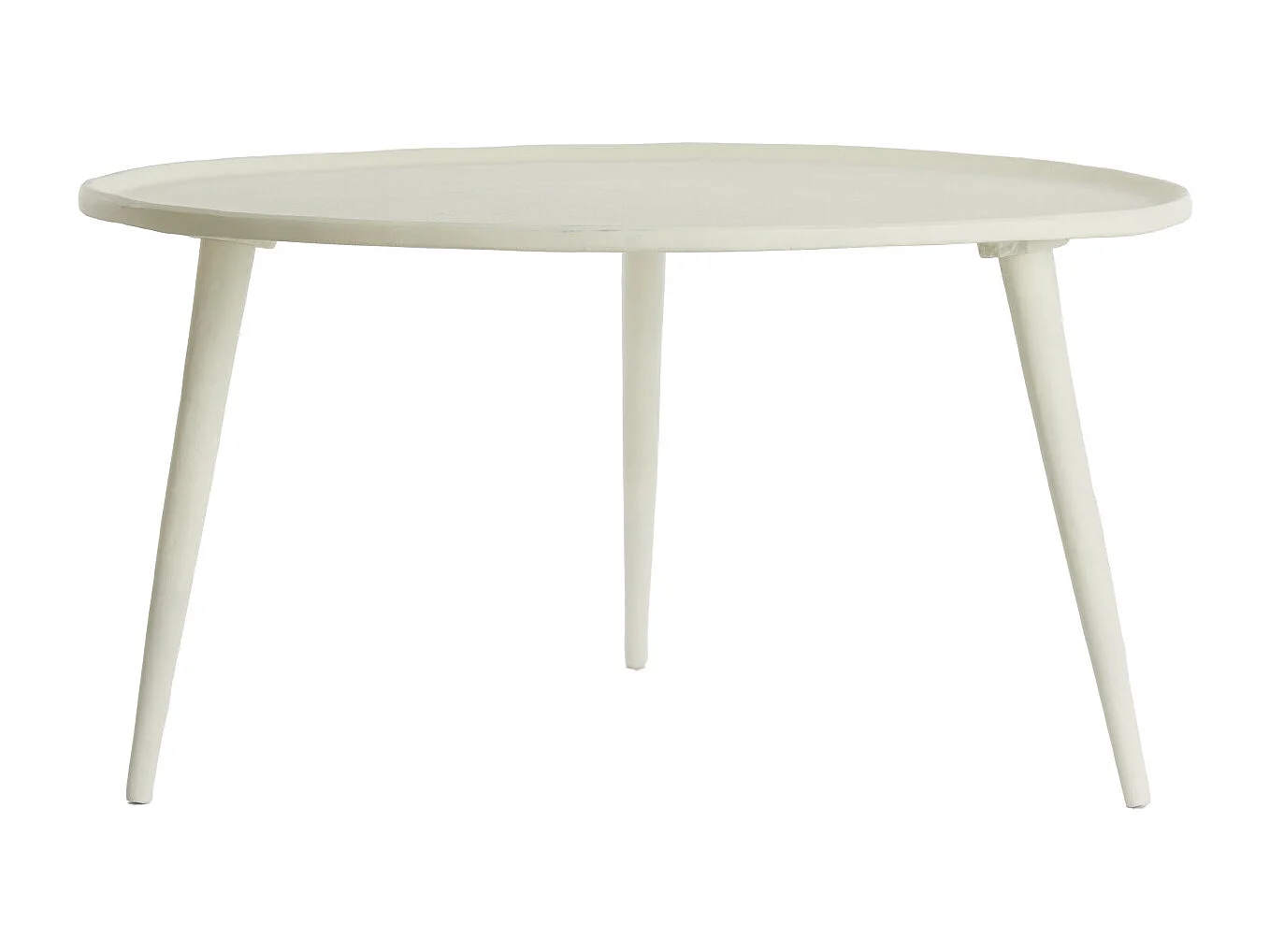 Table d'appoint BABINA - Ø67,5x37cm - Blanc