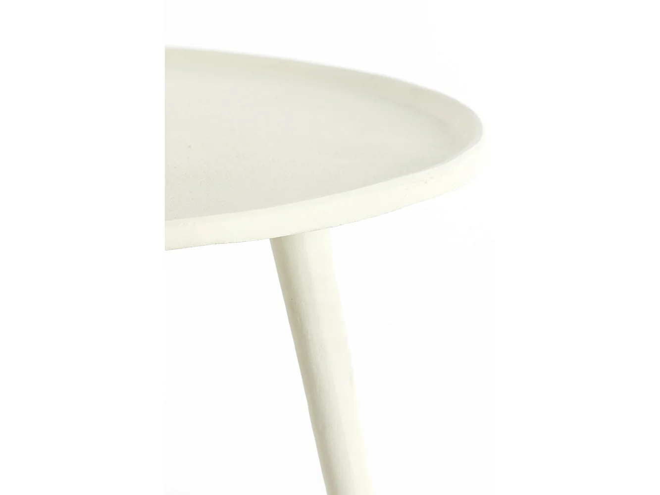 Table d'appoint BABINA - Ø67,5x37cm - Blanc