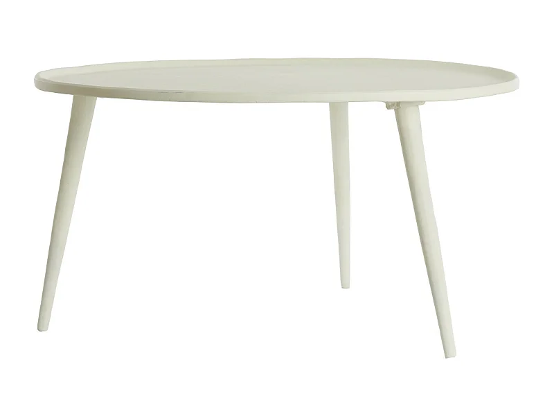 Table d'appoint BABINA - Ø67,5x37cm - Blanc