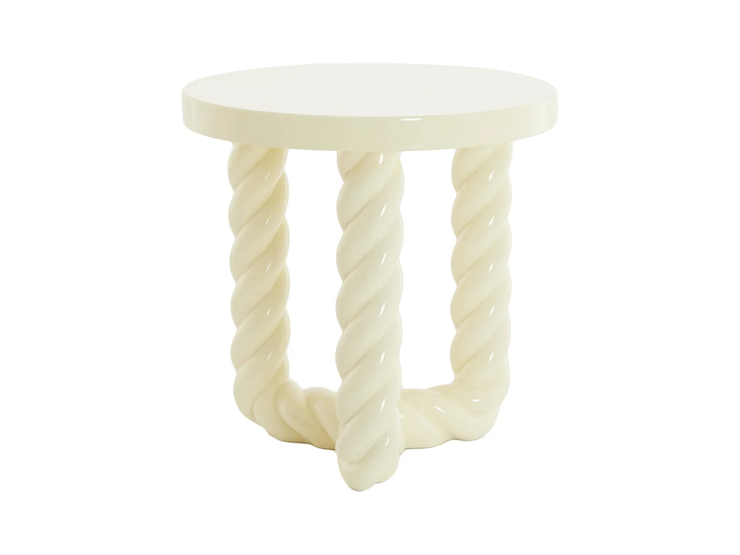 Table d'appoint VALLEJO - Ø46x46cm - Blanc