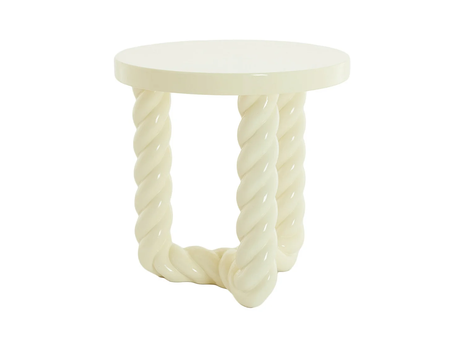 Table d'appoint VALLEJO - Ø46x46cm - Blanc