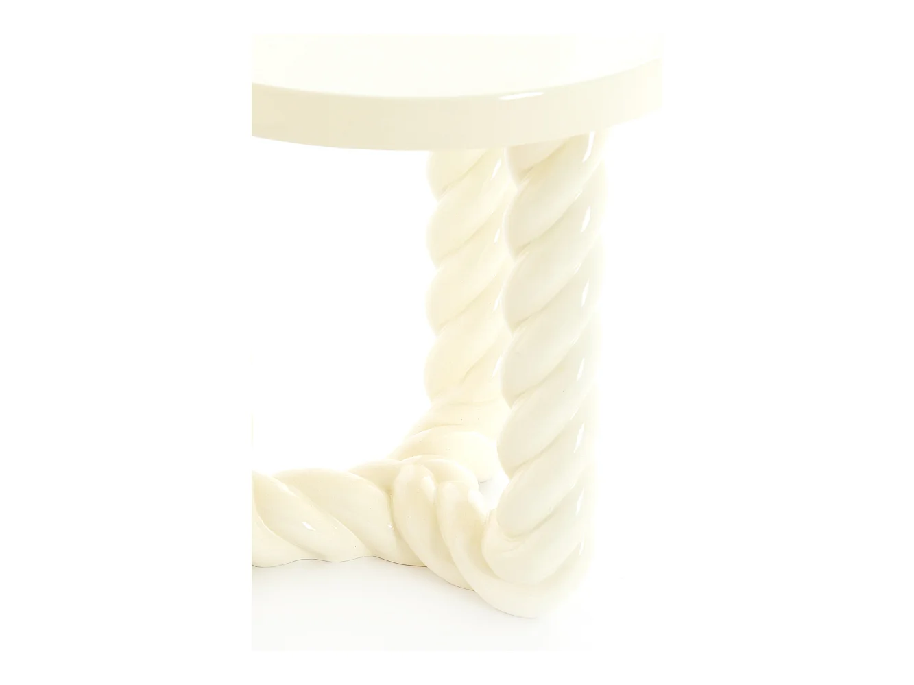 Table d'appoint VALLEJO - Ø46x46cm - Blanc