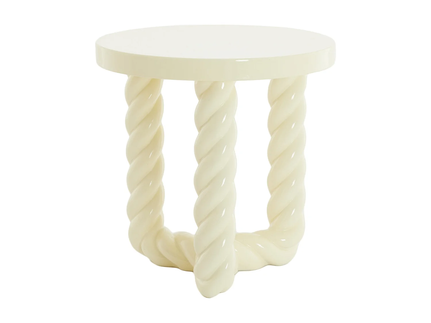 Table d'appoint VALLEJO - Ø46x46cm - Blanc